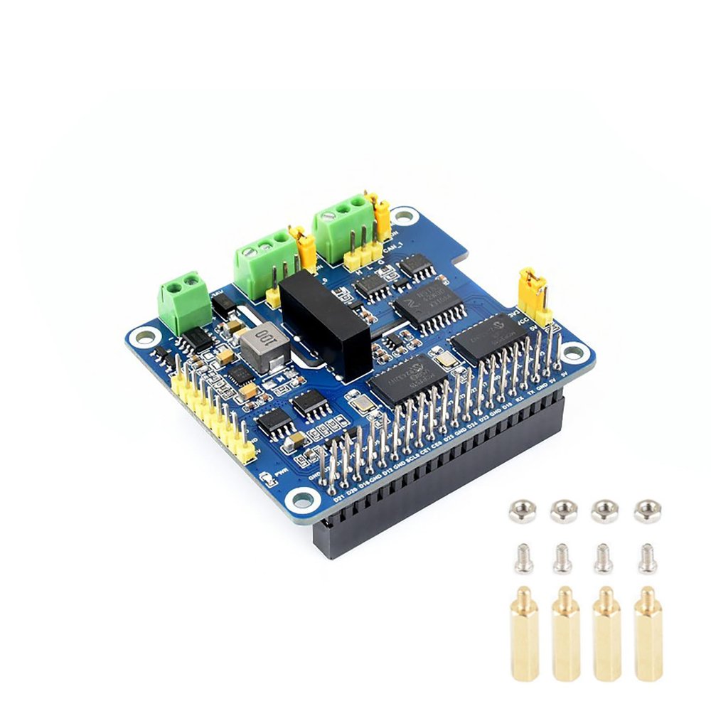 Coolwell for Raspberry Pi 2-CH Isolated CAN Bus Expansion HAT Dual Chips Stackable Design for Expanding Multiple CAN Channels 2-CH CAN HAT+ for Jetson Nano
