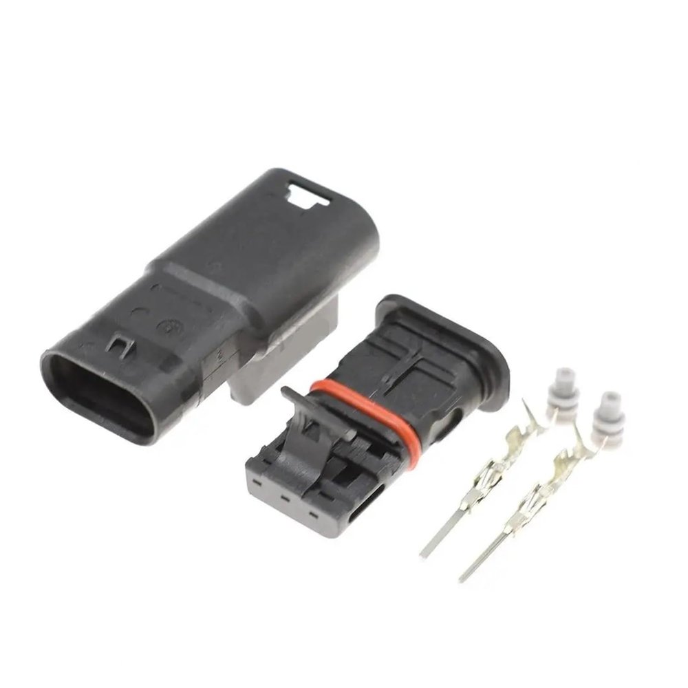 1 Set 3 Pin AMP Electronic Automotive Waterprof Connector 1718653-1 4F0973703A /4F0973703 (Color : Male)