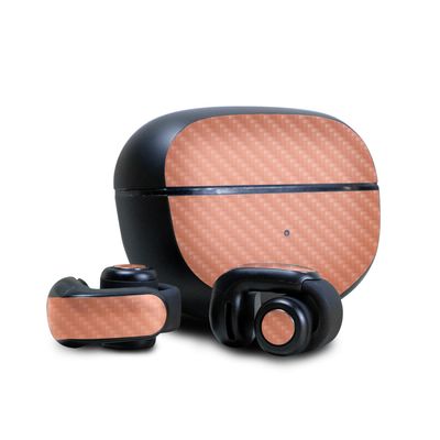 Carbon Fiber Skin Compatible with Bose Ultra Open Earbuds - Solid Peach - Premium 3M Vinyl Protective Wrap Decal Cover - Easy to Apply | Crafted in The USA by MightySkins