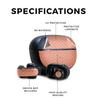 Carbon Fiber Skin Compatible with Bose Ultra Open Earbuds - Solid Peach - Premium 3M Vinyl Protective Wrap Decal Cover - Easy to Apply | Crafted in The USA by MightySkins view 2