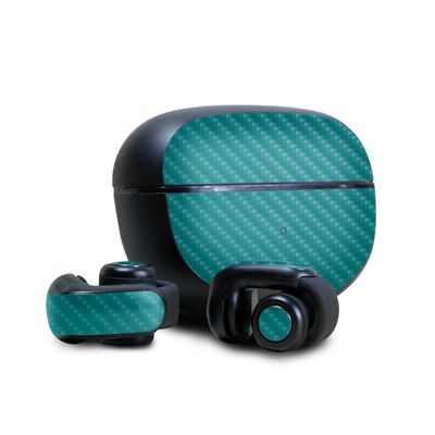 Carbon Fiber Skin Compatible with Bose Ultra Open Earbuds - Solid Teal - Premium 3M Vinyl Protective Wrap Decal Cover - Easy to Apply | Crafted in The USA by MightySkins