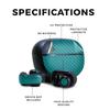 Carbon Fiber Skin Compatible with Bose Ultra Open Earbuds - Solid Teal - Premium 3M Vinyl Protective Wrap Decal Cover - Easy to Apply | Crafted in The USA by MightySkins view 2