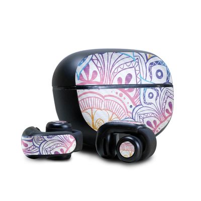 Carbon Fiber Skin Compatible with Bose Ultra Open Earbuds - Vibrant Mandala - Premium 3M Vinyl Protective Wrap Decal Cover - Easy to Apply | Crafted in The USA by MightySkins