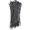 1007 100pk 11 Inch UV Resistant 50lbs Black Cable Zip Tie - Durable zip ties manufactured with UV resistant 6/6 nylon material, Strong blocky heads, Lots of zip ribs, Excellent for network gear view 1