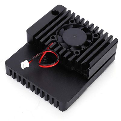 Case for Nanopi R2S Black Aluminum Alloy Holder Case Aluminium Alloy Enclosure Aluminum Alloy Material Electronic Cooling Fans