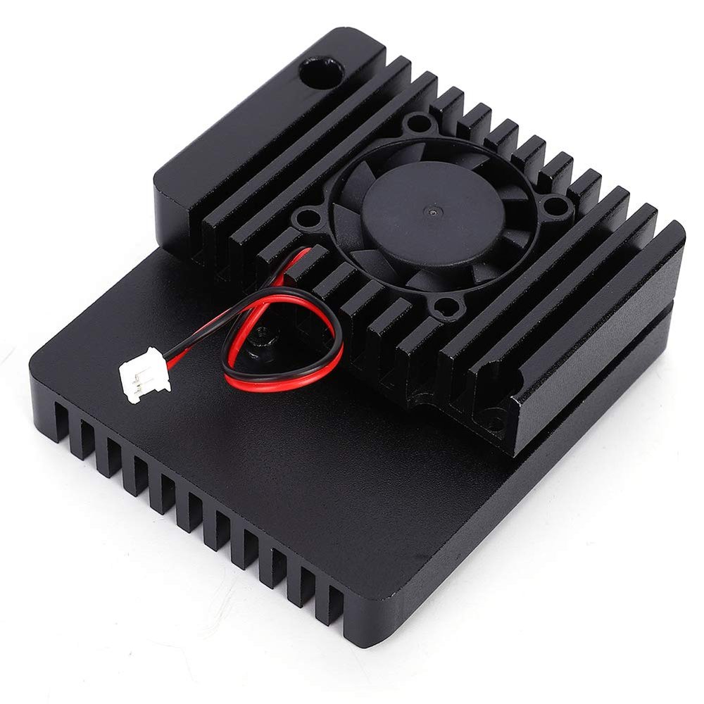 Case for Nanopi R2S Black Aluminum Alloy Holder Case Aluminium Alloy Enclosure Aluminum Alloy Material Electronic Cooling Fans
