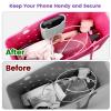 OUTXE 2 Pack Silicone Phone Holder for Bogg Bag, Phone Case Holder Charms Accessory Compatible with All Bogg Bags, Cell Phone Holder for Bogg Bag, Phone Holder Attachment for Simple Modern Beach Bags view 2