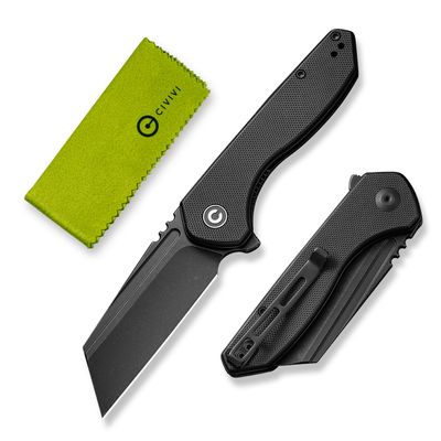 CIVIVI Pocket Knife for Men, ExOne Folding Knife with Flipper, 2.94" Nitro-V Reverse Tanto Blade G10 Handle for Perfect EDC Gift C23036-1