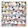 50Pcs Cartoon Cute Pochacco PET Transparent Stickers Pack Decal for Water Bottles Cup Laptop Phone Guitar Car Bike,Kid/Teen Gift JKT view 1
