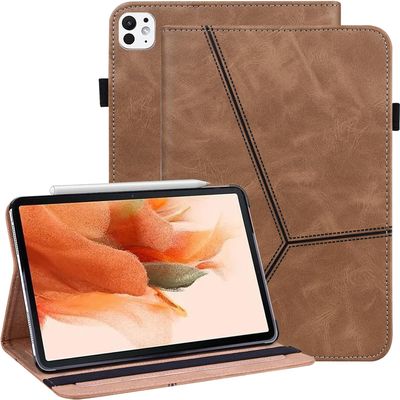 ALILANG Case for iPad Pro 13 inch M5/M4 (2025/2024) with Pen Holder, Multi-View Lightweight Flip Wallet PU Leather Tablet Cover with Stand and Auto Wake/Sleep for iPad Pro 13 2024 Case -Brown