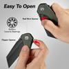 CIVIVI Pocket Knife for Men, ExOne Folding Knife with Flipper, 2.94" Nitro-V Reverse Tanto Blade Micarta Handle for Perfect EDC Gift C23036-3 view 4
