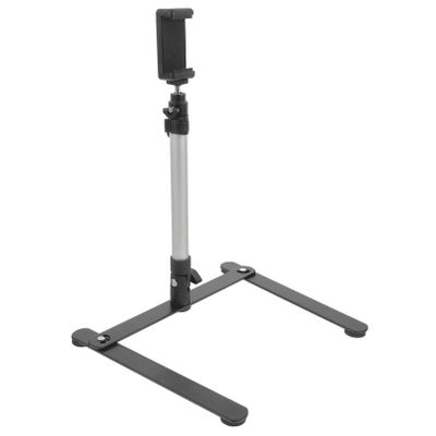 DirectNine Basics Adjustable Phone Tripod, Phone Stand for Recording, Overhead Phone Mount, Tabletop Tripod for Teaching Online Live Streaming Showing Drawing Sketching Cooking, 44.00X27.00X23.50CM, Silver