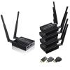 RIJER Wireless HDMI transmitter and Receiver 4k decoding, One Transmitter and four Receivers, Long Range Wireless Transmission 656FT/200M,Plug-Play, 2.4/5.8G for PC/Laptop/TV to Monitor/Projector/HDTV view 1