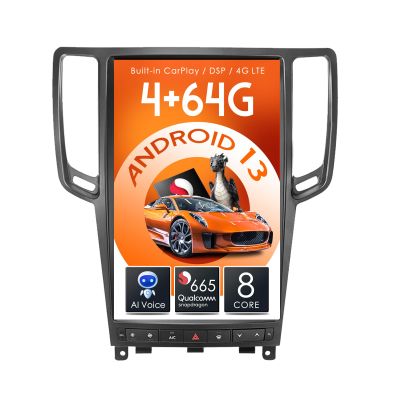 ZWNAV Android 13 Radio Stereo Upgrade for Infiniti G37 G35 G25 14.4" Tesla Screen fits Sedan Coupe 2007-2013,Qualcomm 6125,Car GPS Navigation Head Unit,Carplay Bluetooth