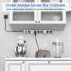 CCCEI Corner Mount Angle Power Strip, Under Cabinet Heavy Duty 8 Outlets Power Strip 20Amp, Metal Underneath Desk Plug Surge Protector, Wall Mountable, for Garage, Shop, Kitchen. 6FT Extension Cord. view 3