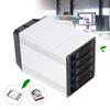 5-Bay Mobile Rack Backplane, HDD Enclosure Hot Swap Cage, Hard Drive Enclosure Internal 5-Bay 3 x 5.25 Drive Bays 5X SATA 3.5"/2.5" S-A-S HDD, Aluminium+Plastic view 3