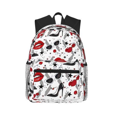 MyPiky Lips High Heels Print Casual Backpack,Lightweight Backpack Laptop Backpacks For Men Women,Travel Work Computer Bag