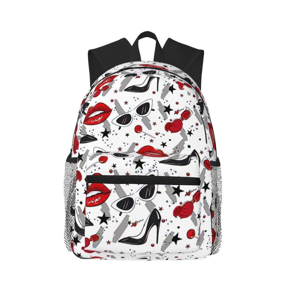 MyPiky Lips High Heels Print Casual Backpack,Lightweight Backpack Laptop Backpacks For Men Women,Travel Work Computer Bag