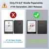 Flip Case for 7"/6.8" Kindle Paperwhite 12th/11th Generation 2024/2021 & Kindle Paperwhite Signature Edition, Two Hand Straps and Vertical Multi-Viewing Stand Cover with Auto Wake/Sleep Light Blue view 2