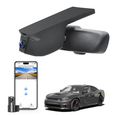 Front 4K & Rear 1080P Dash Cam Custom Fit for Dodge Charger 2015 2016 2017 2018 2019 2020 2021 2022 2023(Model A),GT R/T SRT Hellcat Widebody SXT Scat Pack,Integrated OEM Look,WiFi & App,128GB Card