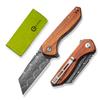 CIVIVI Pocket Knife for Men, ExOne Folding Knife with Flipper, 2.94" Damascus Blade Wood Handle for Perfect EDC Gift C23036-DS1 view 1