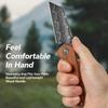 CIVIVI Pocket Knife for Men, ExOne Folding Knife with Flipper, 2.94" Damascus Blade Wood Handle for Perfect EDC Gift C23036-DS1 view 3
