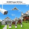 SV3C 4K WiFi IP Camera Outdoor, 8MP Wired Bullet Security Cameras with Floodlight Color Night Vision, ONVIF, RTSP, Humanoid Vehicle Pet Detection, P2P Remote View, 2-way Audio, SD Card & Cloud Storage view 2