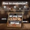 Hetano Fathers Day Best Customized Dad Gifts from Daughter Kids Wife, Custom Acrylic Plaque Night Light with Text Photo Pictures, Personalized Unique Creative Birthday Gift for Husband view 2