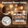 Hetano Fathers Day Best Customized Dad Gifts from Daughter Kids Wife, Custom Acrylic Plaque Night Light with Text Photo Pictures, Personalized Unique Creative Birthday Gift for Husband view 4