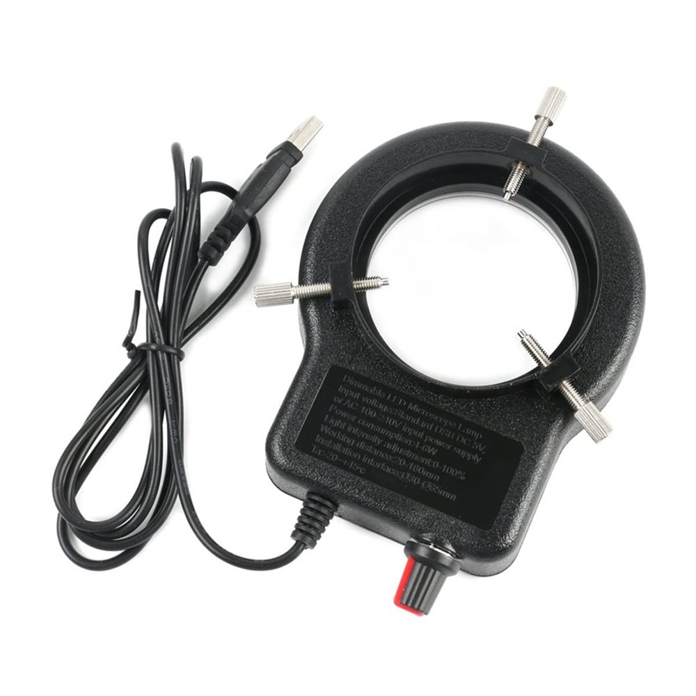 Joebo Microscope Kit Industrial Microscope Camera Light Source 48 LED Ring Lamp Light Adjustable Brightness Microscope Lens Adapters