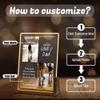 Hetano Fathers Day Best Custom Dad Gifts from Daughter Kids Wife, Personalized Acrylic Plaque LED Night Light with Text Photo Pictures, Customized Unique Creative Birthday Gift for Husband view 2