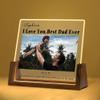 Hetano Fathers Day Customized Best Dad Gifts from Daughter Kids Wife, Personalized Acrylic Plaque Night Light with Shadow Name Photo Pictures, Custom Unique Creative Birthday Gift for Husband view 1