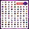 100pcs Music Stickers Girls Bulk Stickers for Water Bottles Sticker Aesthetic Waterproof Skull Sticker for Adults Musical Gifts for Musics Lovers Laptop Music Themed Birthday Party Decorations view 2