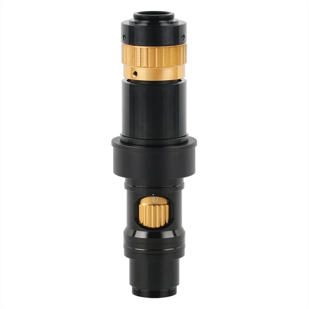 Microscope Kit 200X/400X Zoom C Mount Lens 100MM Work Distance Large Depth of Field for Industrial Imaging Inspection Digital Microscope Camera Microscope Lens Adapters (Color : 400X)