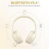 LORELEI B-E5 Kids Bluetooth Headphones, Wireless Headphones for Kids, Foldable 40H Playtime, Built-in mic, On Ear Headsets for Child/Teens/School/Tablet(Beige White) view 3
