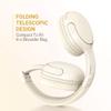 LORELEI B-E5 Kids Bluetooth Headphones, Wireless Headphones for Kids, Foldable 40H Playtime, Built-in mic, On Ear Headsets for Child/Teens/School/Tablet(Beige White) view 4