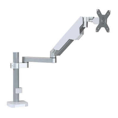 ELUKHT Single Monitor Desk Mount, Gas Spring Monitor Arm Fits 17-43 Inch Monitor, Monitor Desk Stand with 75x75, 100x100mm