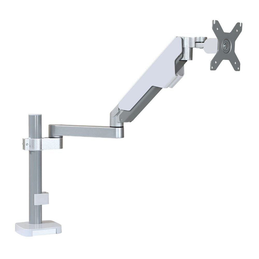 ELUKHT Single Monitor Desk Mount, Gas Spring Monitor Arm Fits 17-43 Inch Monitor, Monitor Desk Stand with 75x75, 100x100mm