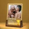 Hetano Fathers Day Best Personalized for Dad Gifts from Daughter Kids Wife, Custom Acrylic Plaque LED Night Light with Sentence 1Photo Picture, Customized Unique Creative Birthday Gift for Husband view 1