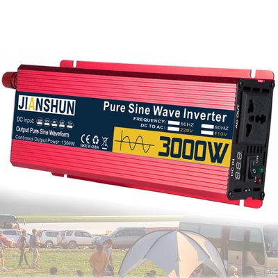 1600w/2200w/3000w Pure Sine Wave Power Inverter 12v/24v/48v/60v/ Dc to Ac 110v/230v with Socket, Display, for Rv,3000w-12Vto110V