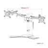 ELUKHT Dual Monitor Stand, Heavy Duty Fully Adjustable Monitor Arm for 15-27 Inch Screen, 360 Horizontal and Vertical Screen Switching, Easy to Install view 2