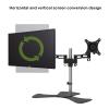 ELUKHT Dual Monitor Stand, Heavy Duty Fully Adjustable Monitor Arm for 15-27 Inch Screen, 360 Horizontal and Vertical Screen Switching, Easy to Install view 3