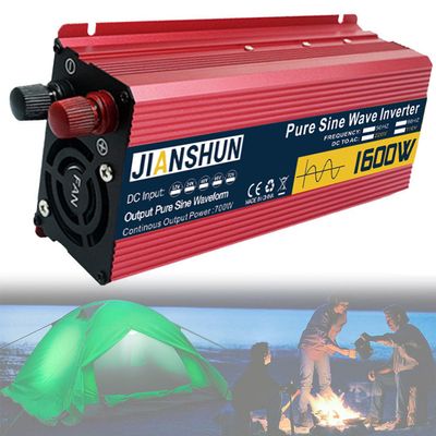 1600w/2200w/3000w High Efficiency Pure Sine Wave Power Inverters Dc 12v/24v/48v/60v to Ac 110/220v Converter,with Display & Ac Outlets,1600w-24Vto220V