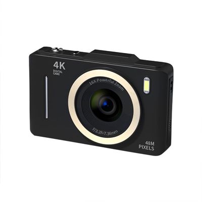 Camnoon 4K Digital Camera Digital Video Camera 48MP Photo 2.8 Inch Screen 16X Digital Zoom AF Auto Focus Anti-Shake Motion Detection Built-in Flash Battery Beauty Filters Birthday Festival Gift