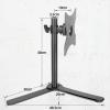 ELUKHT Single Monitor Desk Stand, Height Adjustable Monitor Stand for 20-40 Inch Screens, Freestanding Monitor Desk Mount view 2