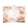 3D Balloon Arch Backdrop with Balloons and Flowers Photography Backdrop for Newborn Baptism Baby Shower Birthday Party Photo Background Photoshoot Booth Props (BG-1107,6.5x5ft) view 3