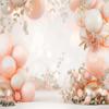 3D Balloon Arch Backdrop with Balloons and Flowers Photography Backdrop for Newborn Baptism Baby Shower Birthday Party Photo Background Photoshoot Booth Props (BG-1107,6.5x5ft) view 4