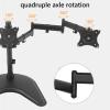 ELUKHT Three Monitor Mount, Monitor Arm Stand for 3 / Three Screens Up to 27 Inch, Height Adjustable Monitor Desk Mount Stand view 3