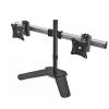 ELUKHT Dual Monitor Stand,Freestanding & Height Adjustable Monitor Desk Mount,Fits 2 Screens Up to 27 Inches, Max 100x100mm view 1