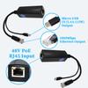 REVODATA 2.5G Micro USB PoE Splitter 5V/2.4A, PoE to Micro USB 5V/2.4A 12W Output, 2.5Gbps Gigabit Ethernet Comply IEEE802.3af/at, Plug and Play for Smart Home view 2